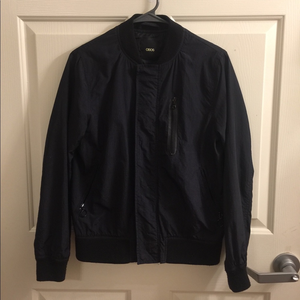 💣ASOS Navy Blue Bomber Jacket💣